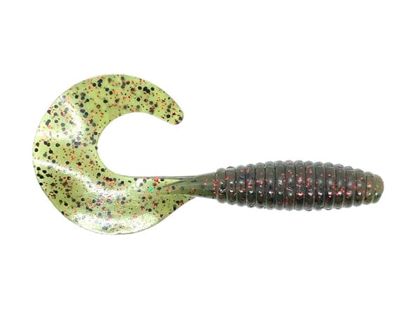 GrandeBass Fatso Pig Grub 4.5’’ Soft Plastic Trailer | Color: Ballistic Gill Shad Spawn Baby Bass Spicy Craw Green