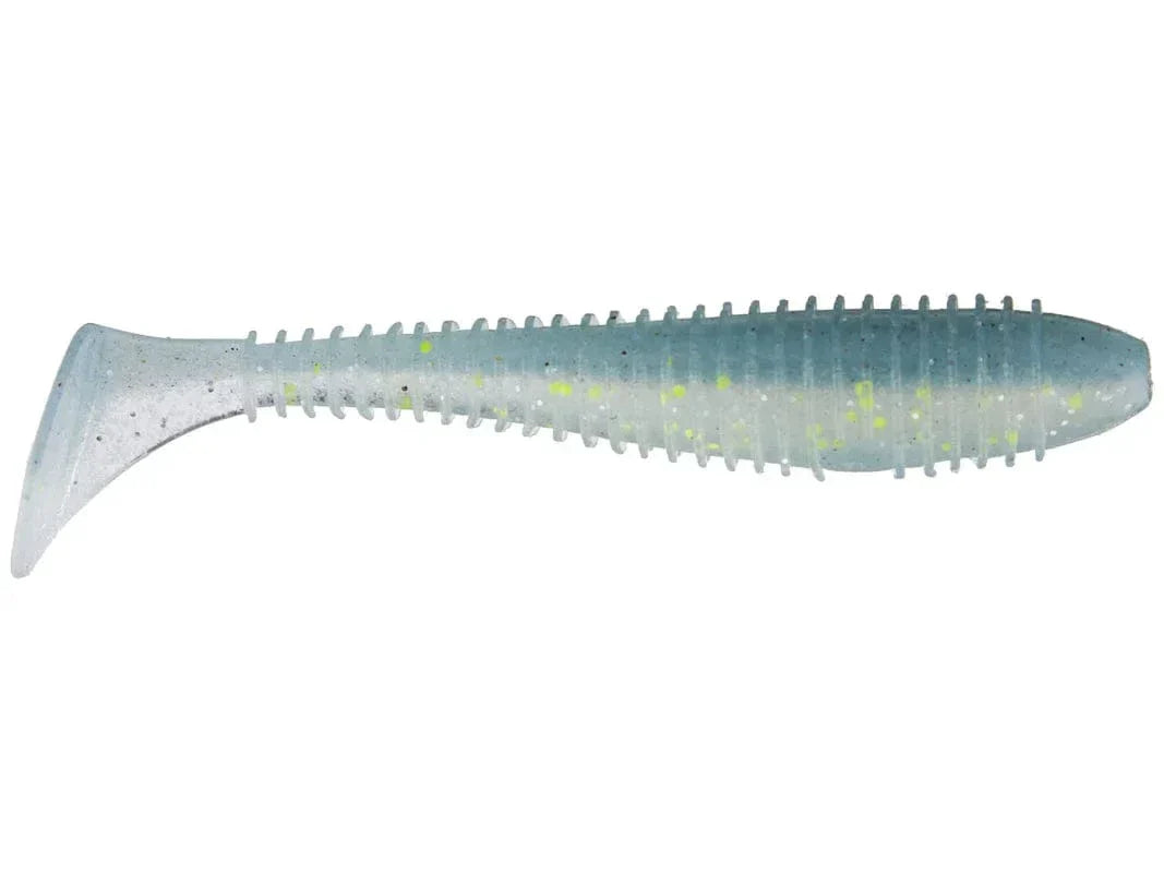 GrandeBass Kickback Shad 3.75’’ Soft Plastic Swimbait | Color: Sexy Black Electric Goby Pearl Pro Blue Sunfish Magic