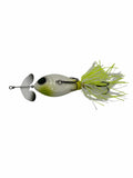 GRASSBURNER Inline Buzz Bait, Topwater Bass Lure by MONSTERBASS | Color: Bluegill Black Chartreuse Bone & White Shad