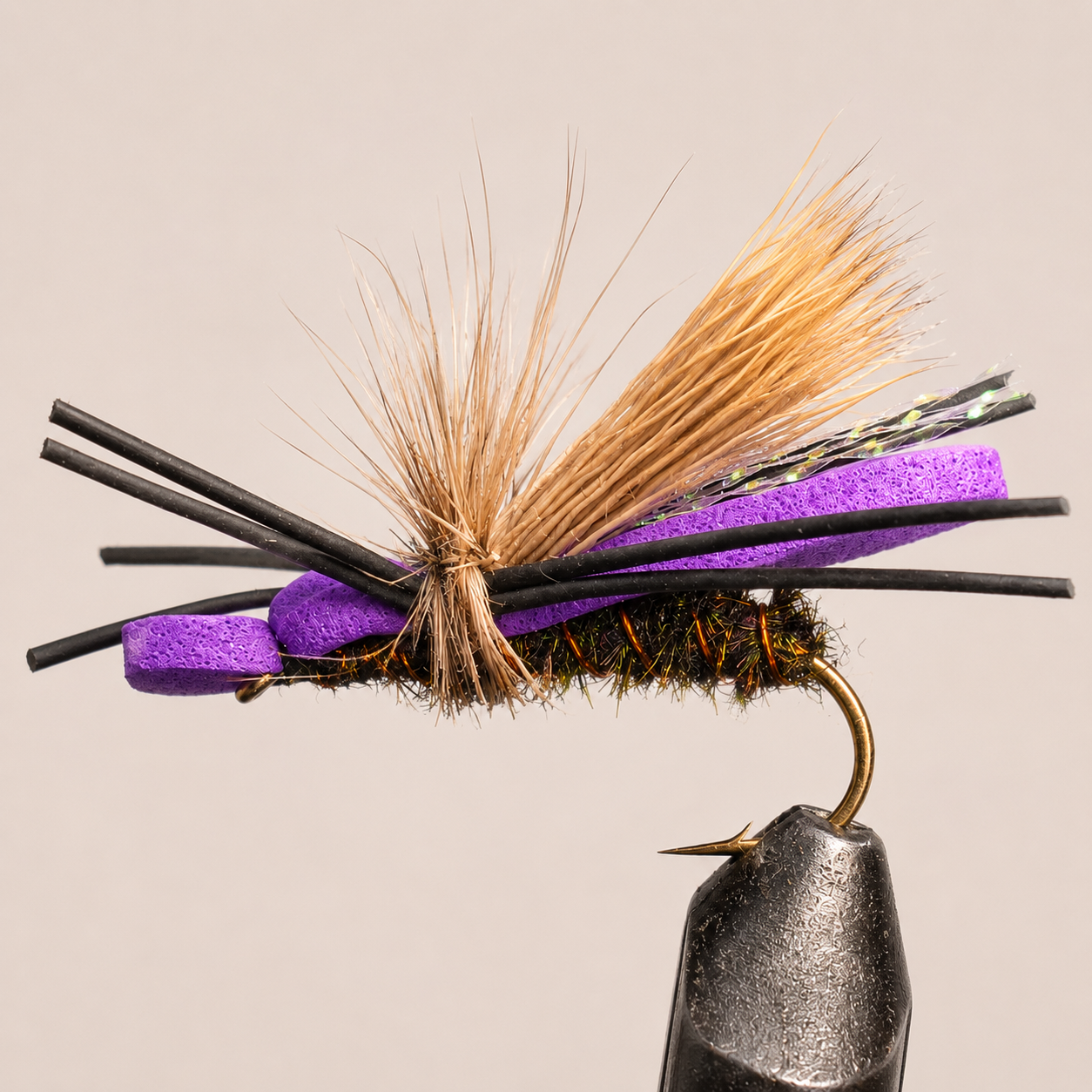 Gypsy King Stone | Color: Black Purple | Size: 06 08 10 12 14 - 3 Pack - Artificial Fishing Flies