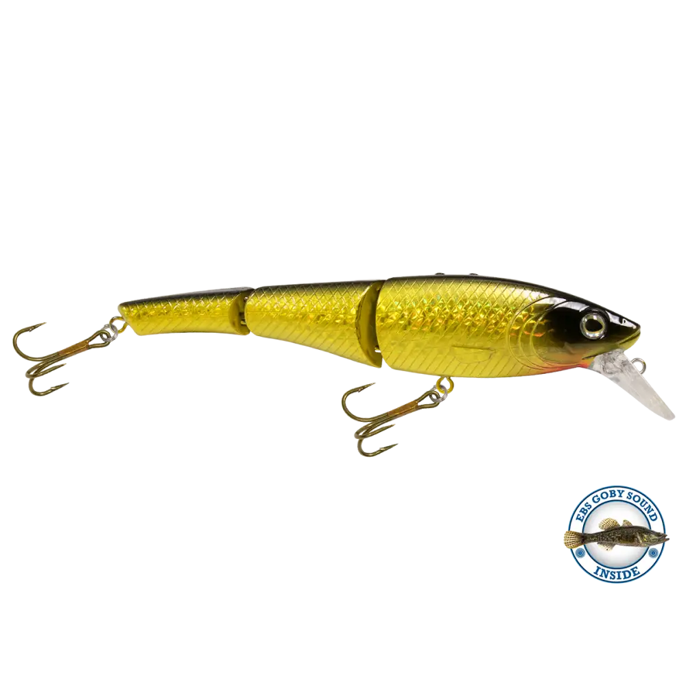 Head Hunter 6’’ Double-Jointed Swimbait – EBS Sound Technology | Color & Sound: Red Rover / Perch Fire / Green