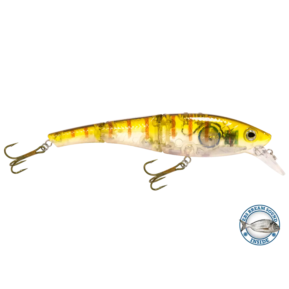 Head Hunter 6’’ Double-Jointed Swimbait – EBS Sound Technology | Color & Sound: Red Rover / Perch Fire / Green