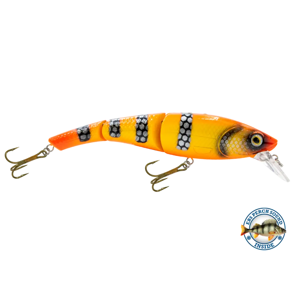 Head Hunter 6’’ Double-Jointed Swimbait – EBS Sound Technology | Color & Sound: Red Rover / Perch Fire / Green