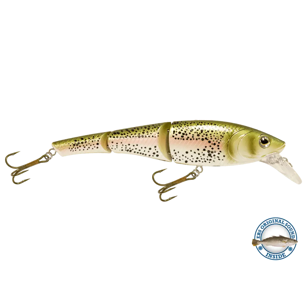 Head Hunter 6’’ Double-Jointed Swimbait – EBS Sound Technology | Color & Sound: Red Rover / Perch Fire / Green