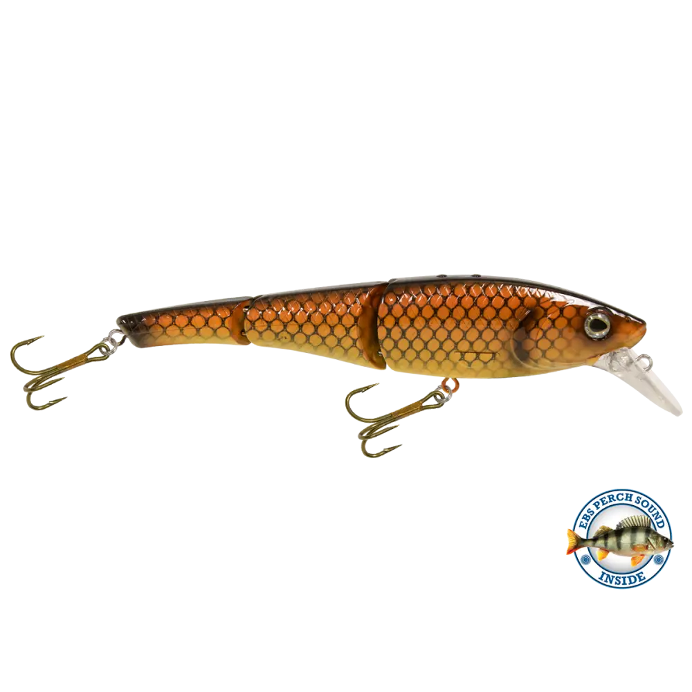 Head Hunter 6’’ Double-Jointed Swimbait – EBS Sound Technology | Color & Sound: Red Rover / Perch Fire / Green