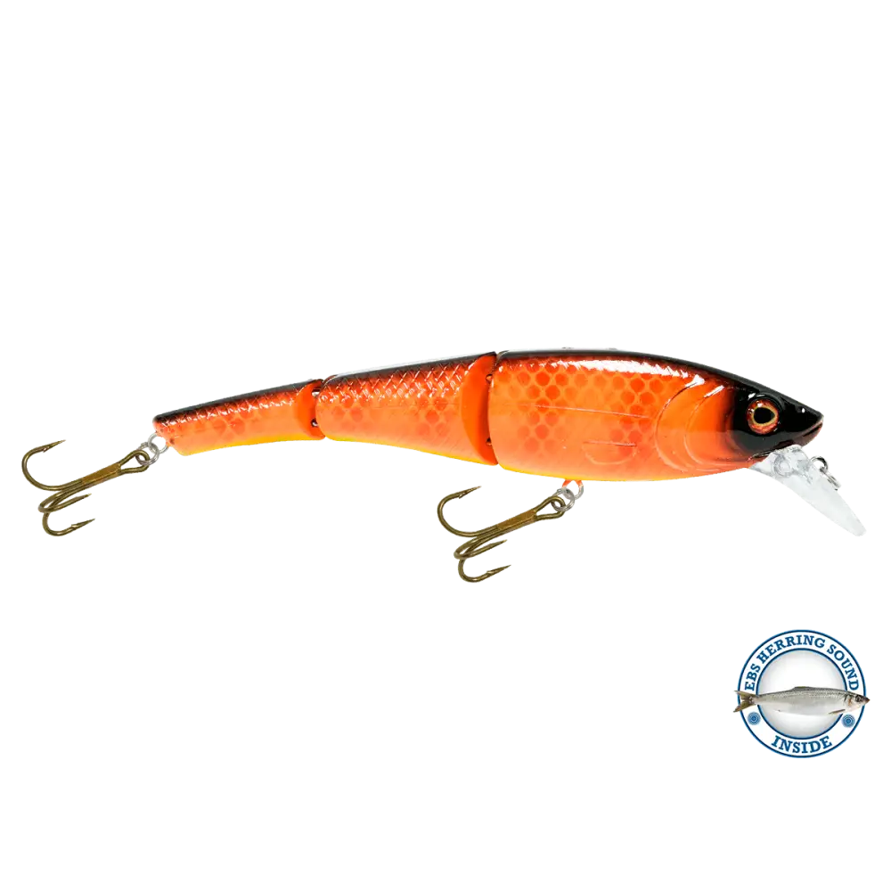 Head Hunter 6’’ Double-Jointed Swimbait – EBS Sound Technology | Color & Sound: Red Rover / Perch Fire / Green