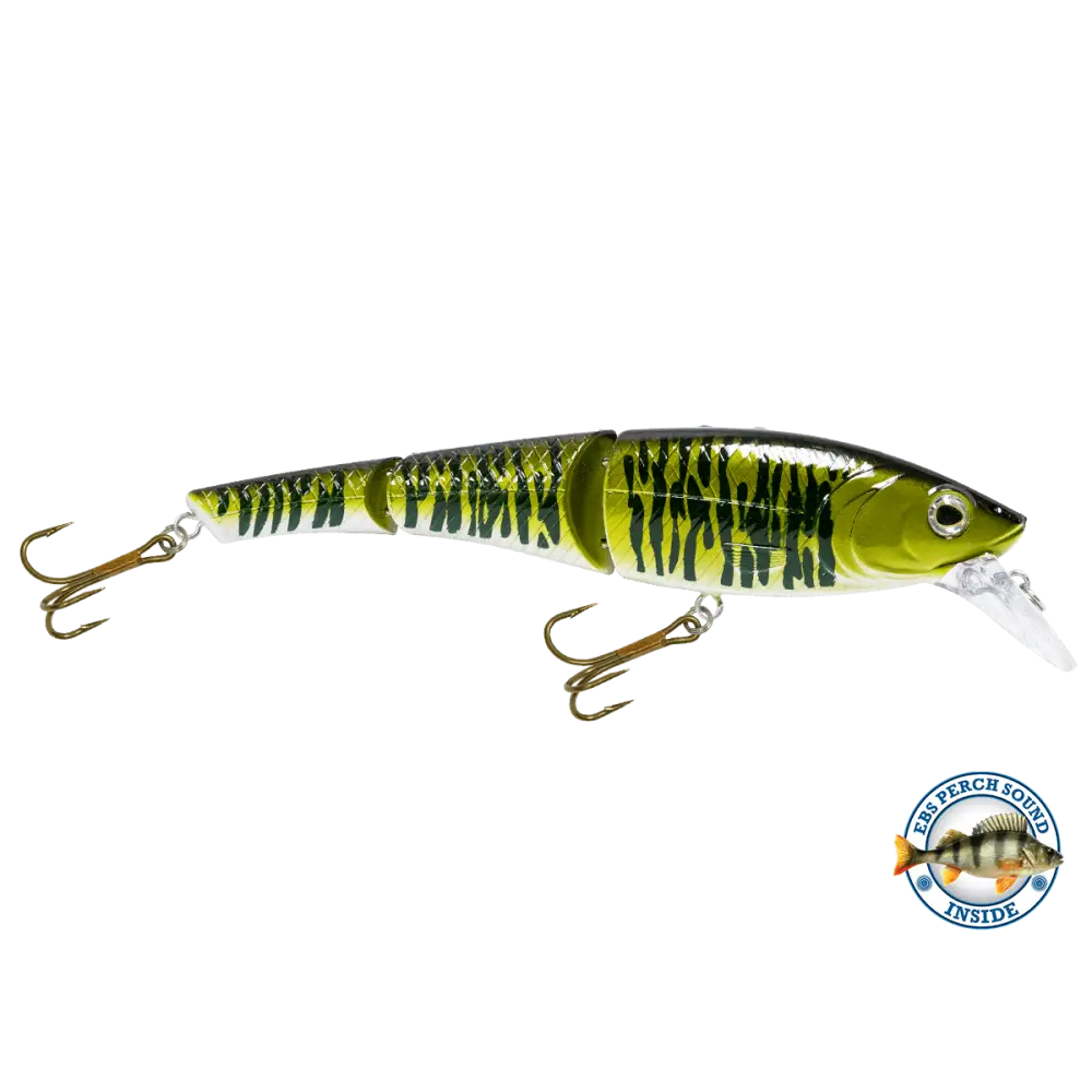 Head Hunter 6’’ Double-Jointed Swimbait – EBS Sound Technology | Color & Sound: Red Rover / Perch Fire / Green