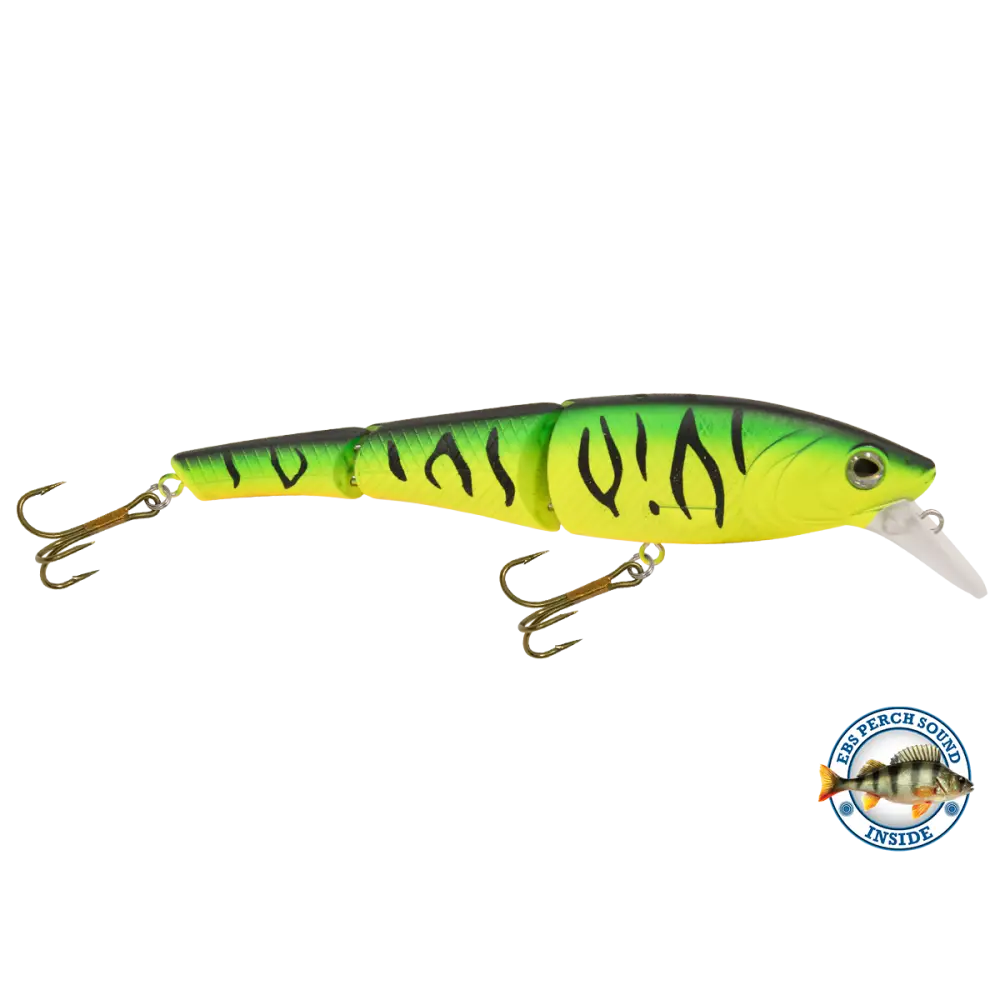 Head Hunter 6’’ Double-Jointed Swimbait – EBS Sound Technology | Color & Sound: Red Rover / Perch Fire / Green
