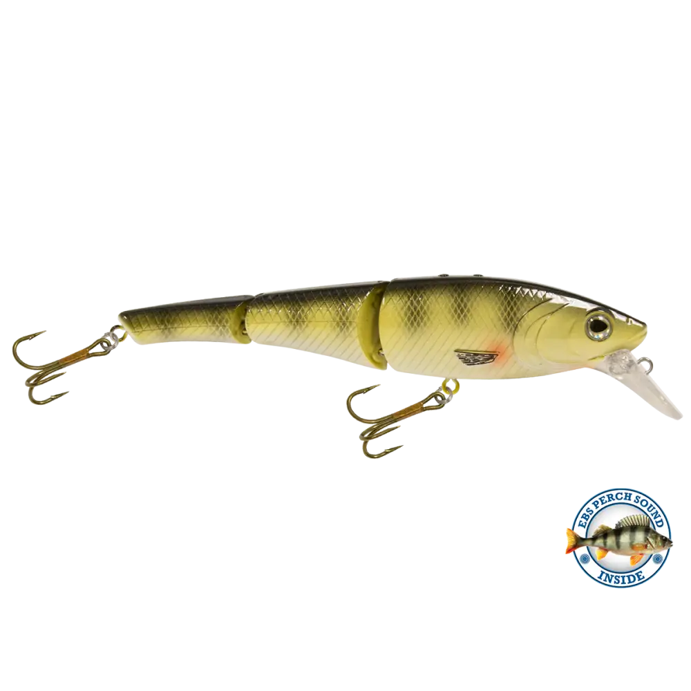 Head Hunter 6’’ Double-Jointed Swimbait – EBS Sound Technology | Color & Sound: Red Rover / Perch Fire / Green