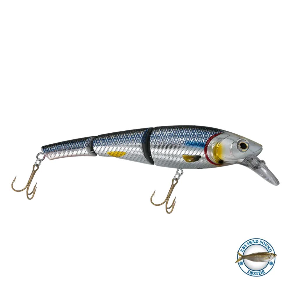 Head Hunter 8’’ Double-Jointed Swimbait for Musky & Pike – EBS Sound Technology | Color Sound: Green Perch / Fire / Red