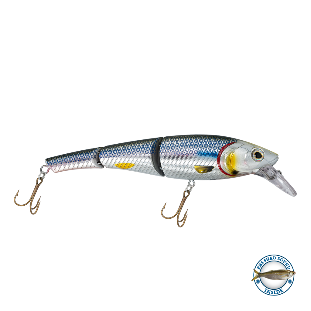 Head Hunter Magnum 10’’ Double-Jointed Trophy Swimbait – EBS Sound Technology | Color & Sound: Fire Perch / Green / Red