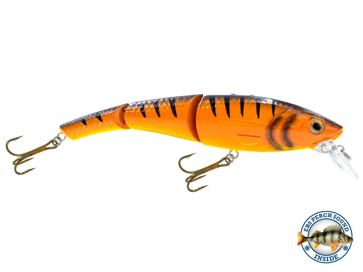 Head Hunter Magnum 10’’ Double-Jointed Trophy Swimbait – EBS Sound Technology | Color & Sound: Fire Perch / Green / Red