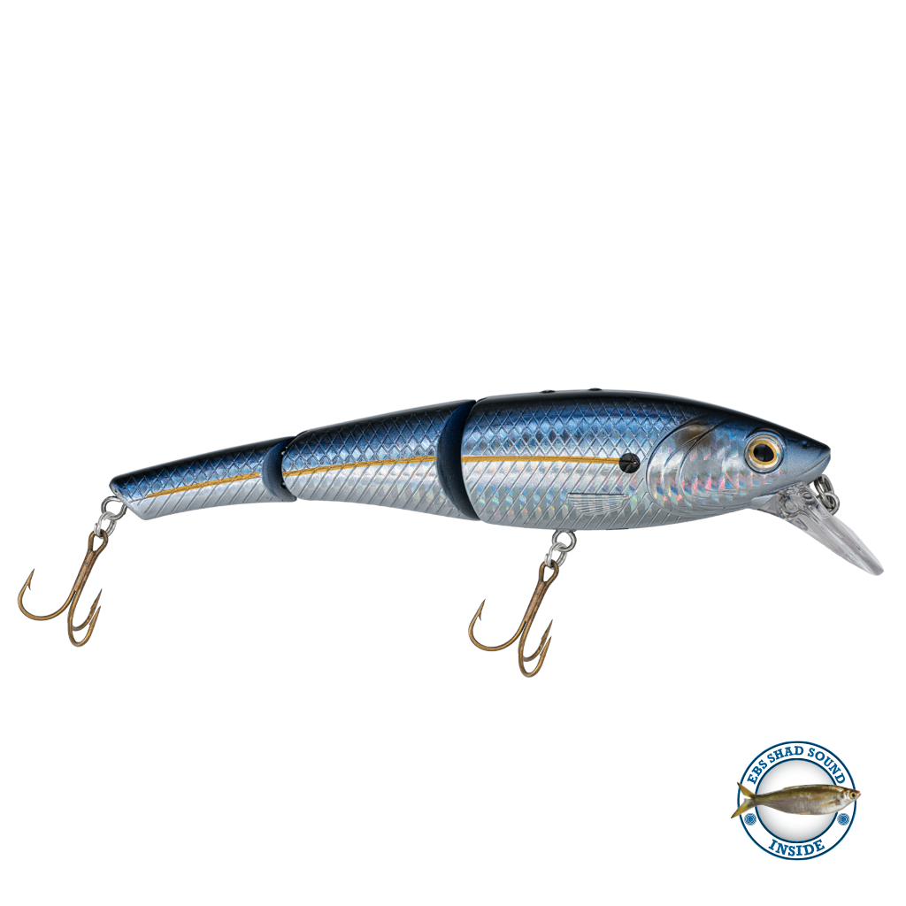 Head Hunter Magnum 10’’ Double-Jointed Trophy Swimbait – EBS Sound Technology | Color & Sound: Fire Perch / Green / Red