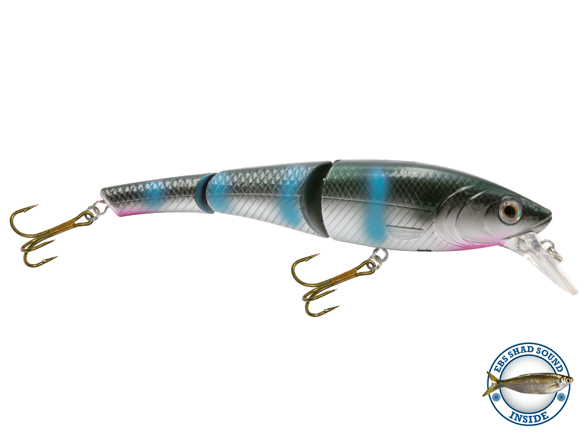 Head Hunter Magnum 10’’ Double-Jointed Trophy Swimbait – EBS Sound Technology | Color & Sound: Fire Perch / Green / Red