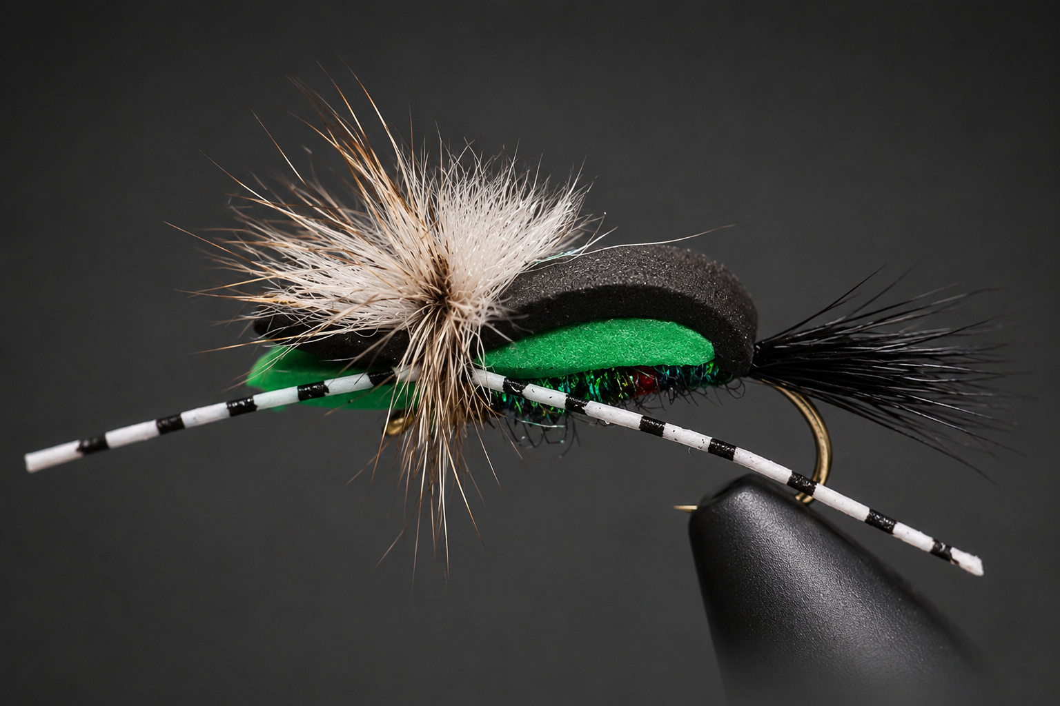 Hippie Stomper | Color: Green Orange Purple Tan | Size: 08 10 12 14 - 3 Pack - Artificial Fishing Flies