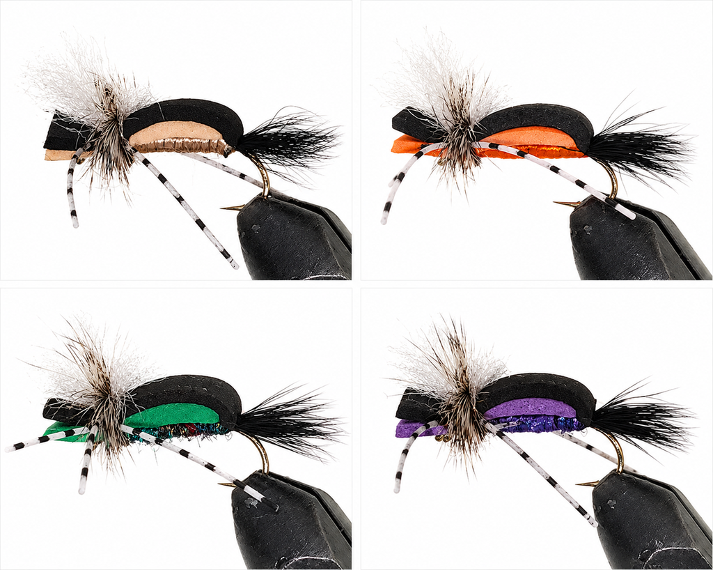 Hippie Stomper | Color: Green Orange Purple Tan | Size: 08 10 12 14 - Artificial Fishing Flies