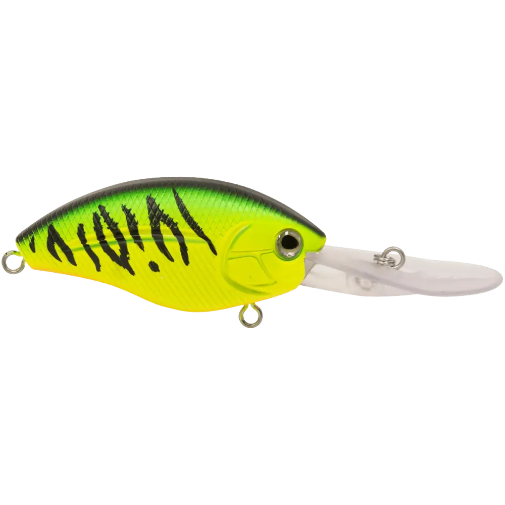Howeller Deep Plus 3.78’’ Deep-Diving Crankbait – EBS MultiTouch | Dives 20–30ft | Color: AYU Matte Tiger Chartreuse