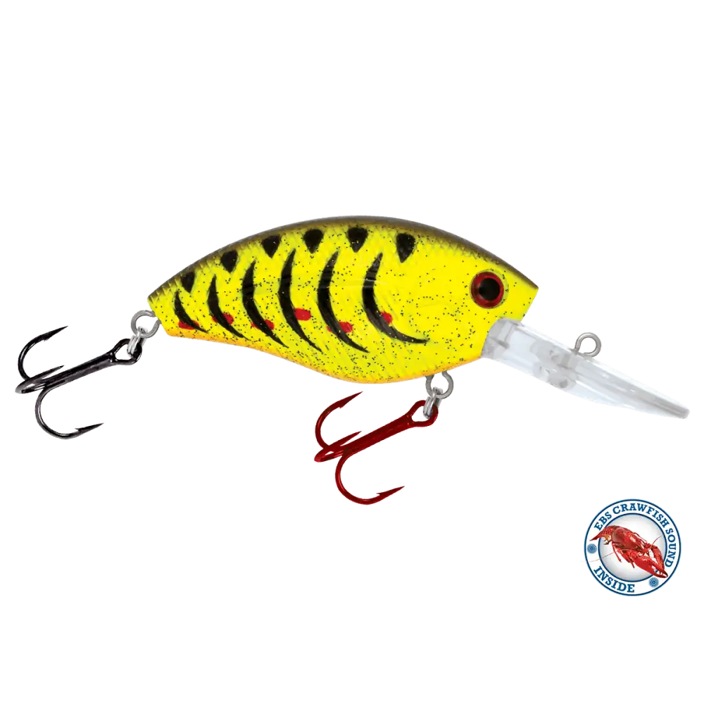 Howeller DMC Dream Master Classic Crankbait – EBS Sound Technology | Color: Spring Craw Yellow Okie Matte Tiger