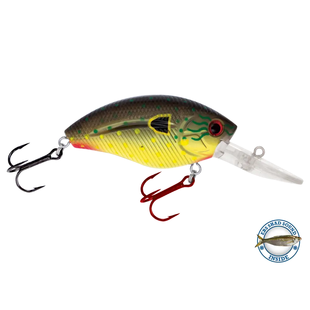 Howeller DMC Dream Master Classic Crankbait – EBS Sound Technology | Color: Spring Craw Yellow Okie Matte Tiger