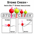 Insta-Set Strike Indicators | Size: Small Medium Large | Color: Orange Yellow - Fishing Bite
