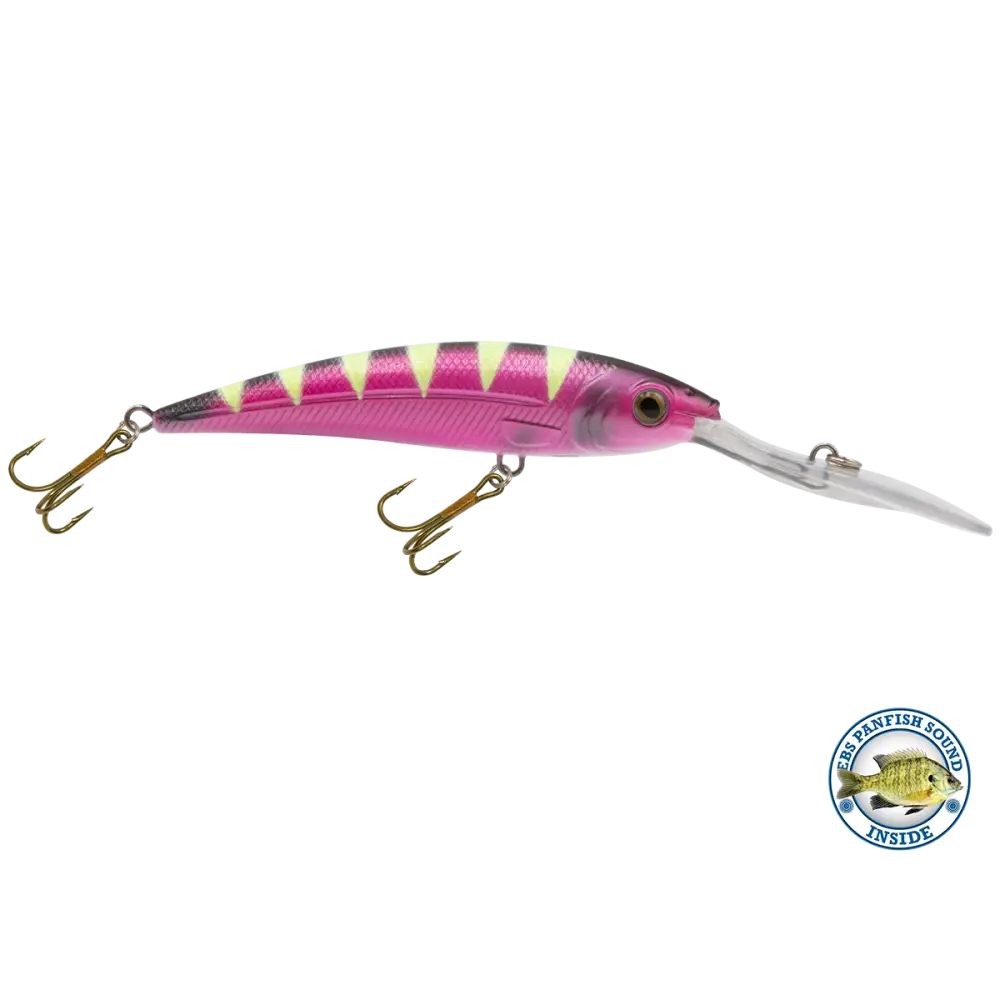 Interceptor Deep-Diving Crankbait for Musky & Pike – EBS Sound Technology | Color Sound: Blue Tiger / Minnow Candy Corn