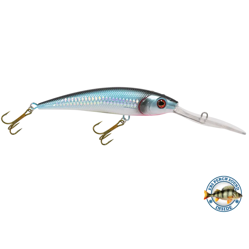 Interceptor Deep-Diving Crankbait for Musky & Pike – EBS Sound Technology | Color Sound: Blue Tiger / Minnow Candy Corn