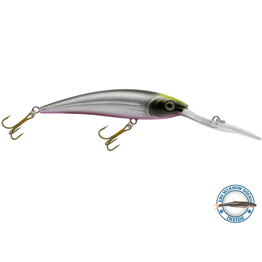 Interceptor Deep-Diving Crankbait for Musky & Pike – EBS Sound Technology | Color Sound: Blue Tiger / Minnow Candy Corn