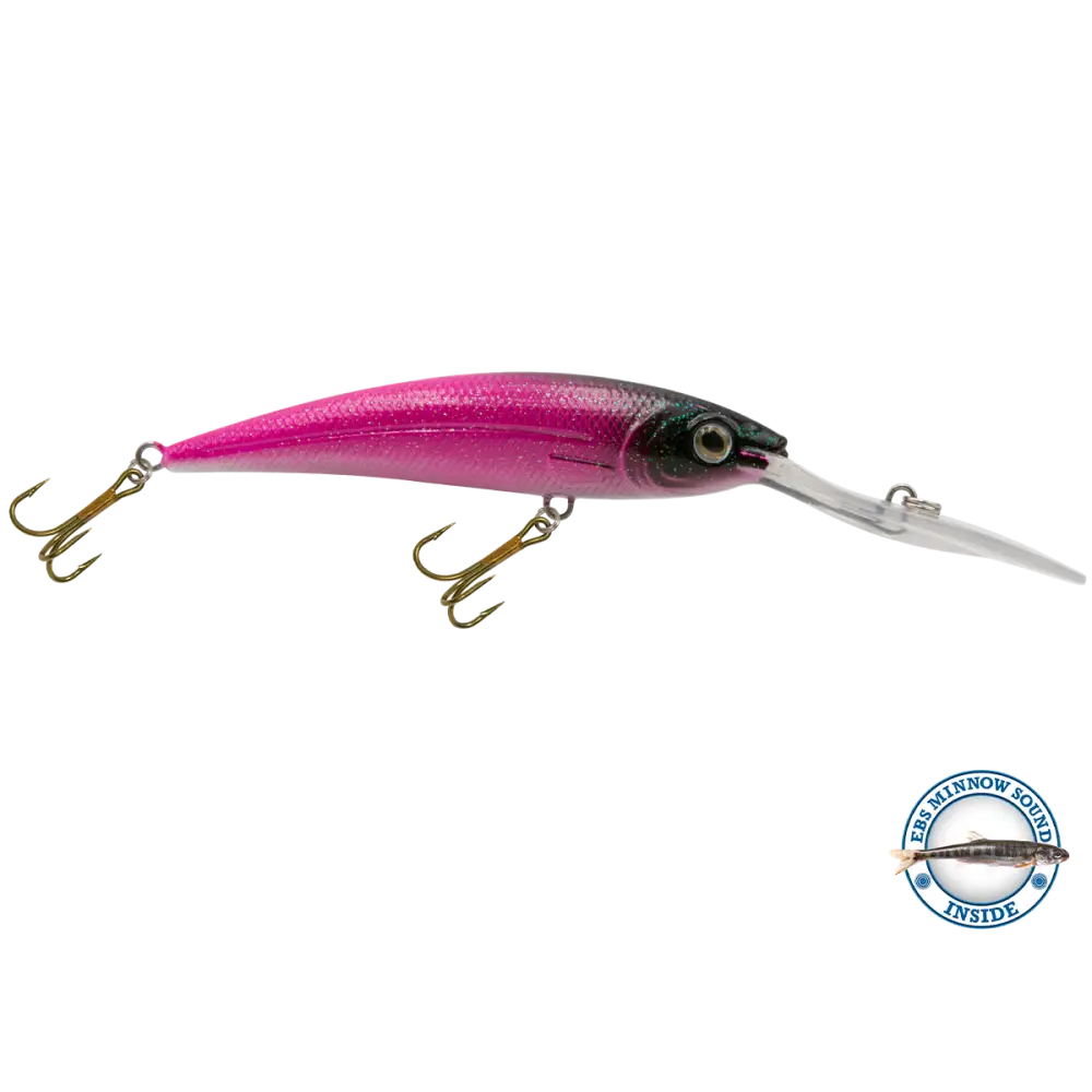 Interceptor Deep-Diving Crankbait for Musky & Pike – EBS Sound Technology | Color Sound: Blue Tiger / Minnow Candy Corn