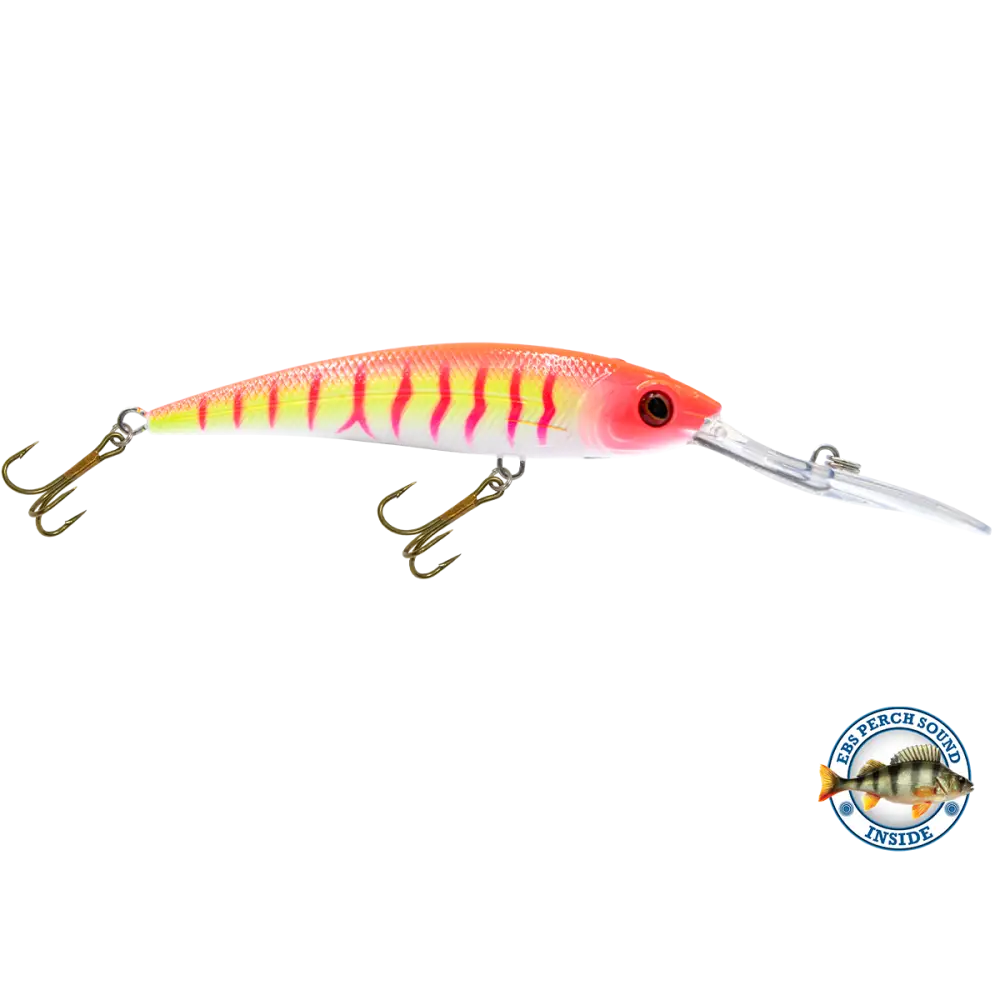Interceptor Deep-Diving Crankbait for Musky & Pike – EBS Sound Technology | Color Sound: Blue Tiger / Minnow Candy Corn