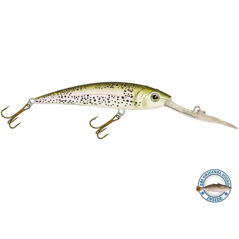 Interceptor Deep-Diving Crankbait for Musky & Pike – EBS Sound Technology | Color Sound: Blue Tiger / Minnow Candy Corn