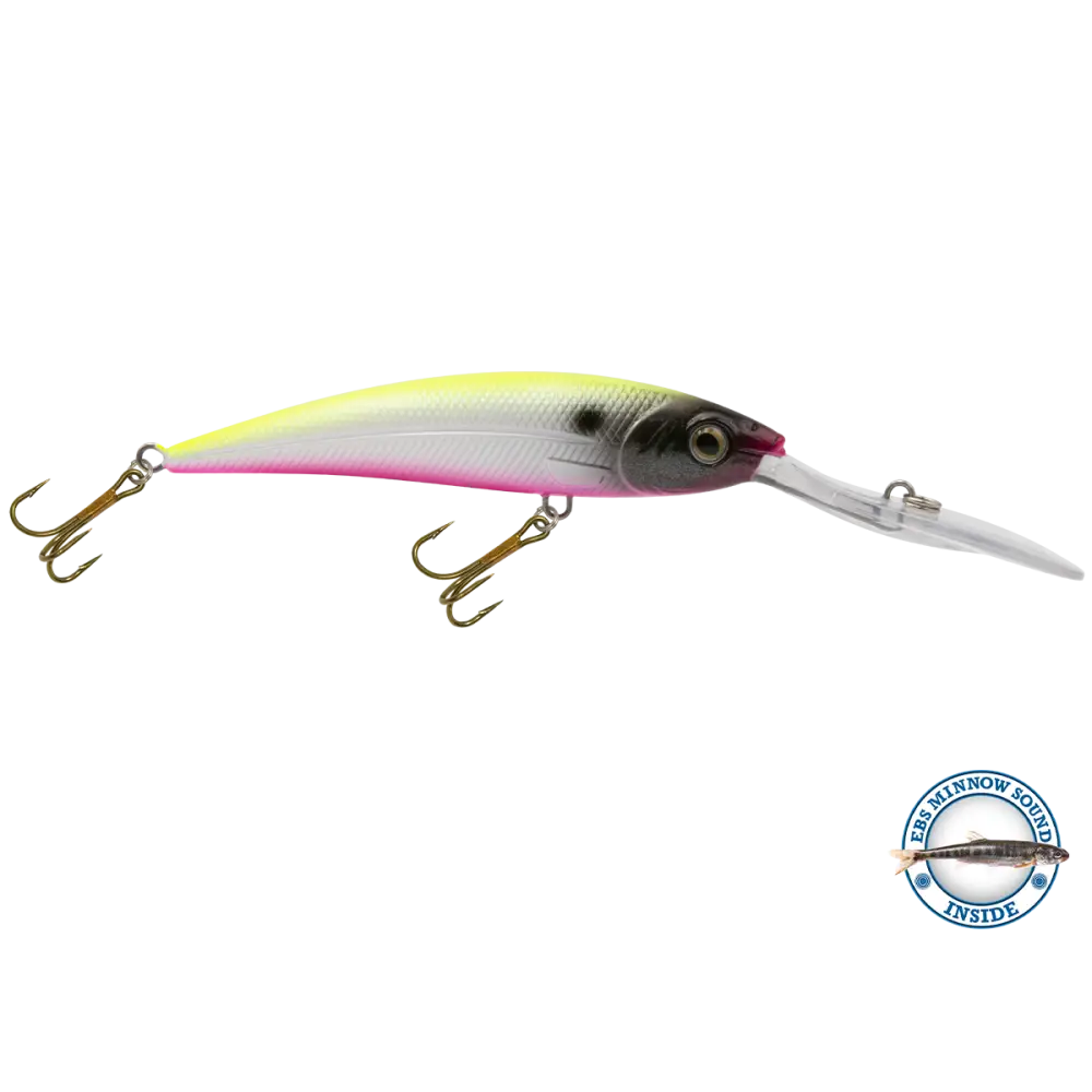 Interceptor Deep-Diving Crankbait for Musky & Pike – EBS Sound Technology | Color Sound: Blue Tiger / Minnow Candy Corn