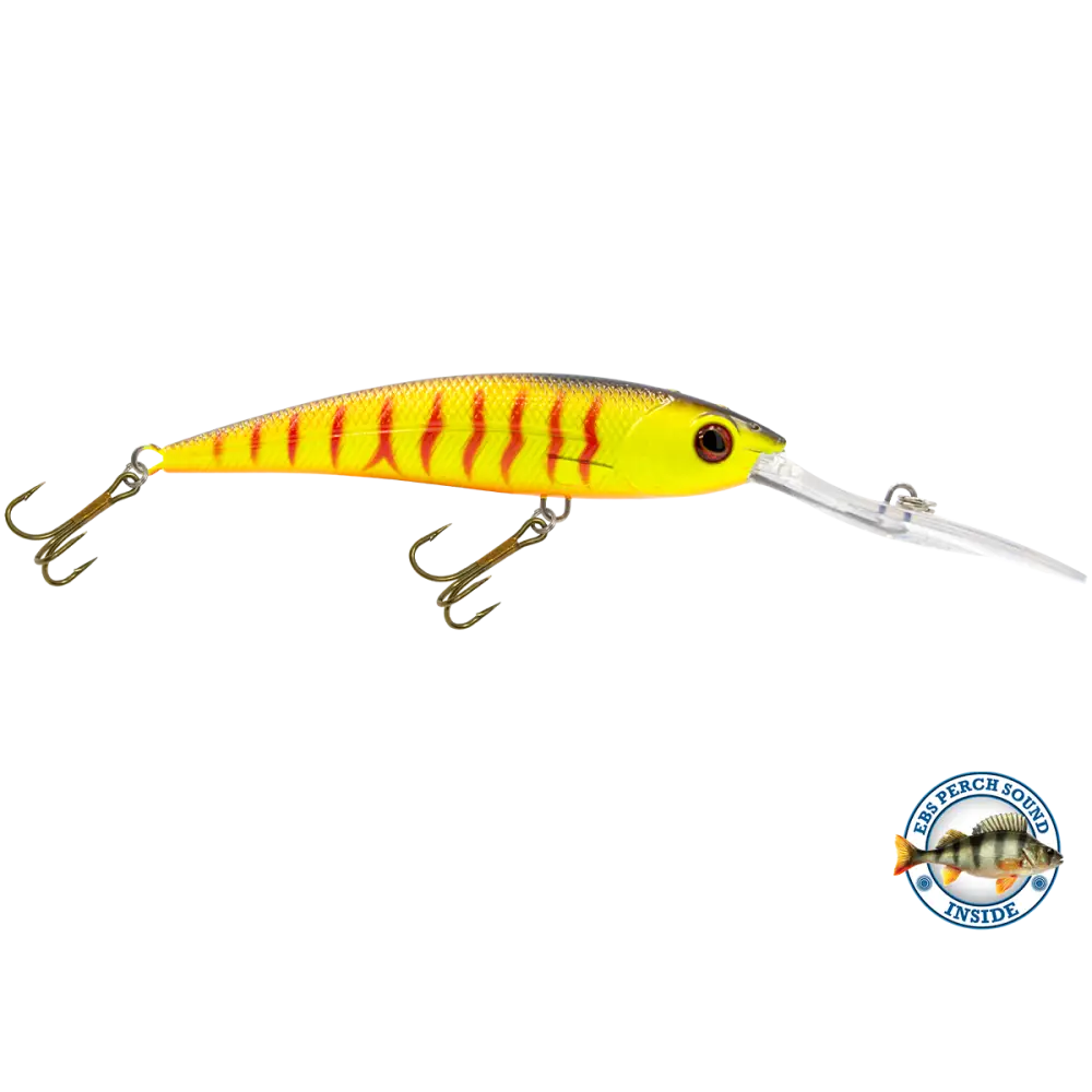 Interceptor Deep-Diving Crankbait for Musky & Pike – EBS Sound Technology | Color Sound: Blue Tiger / Minnow Candy Corn