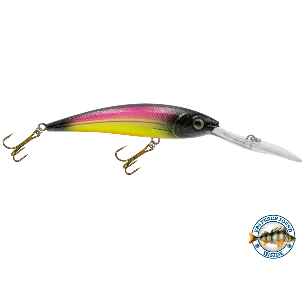 Interceptor Deep-Diving Crankbait for Musky & Pike – EBS Sound Technology | Color Sound: Blue Tiger / Minnow Candy Corn