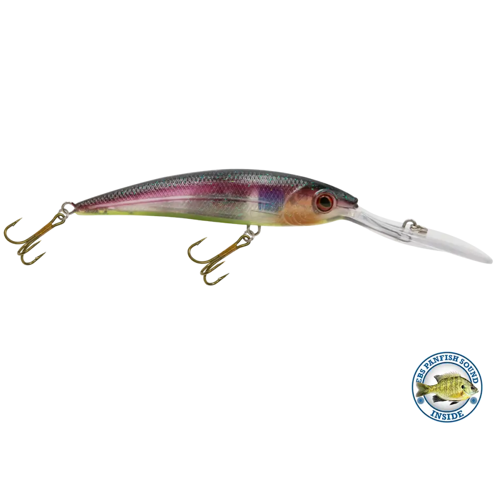 Interceptor Deep-Diving Crankbait for Musky & Pike – EBS Sound Technology | Color Sound: Blue Tiger / Minnow Candy Corn
