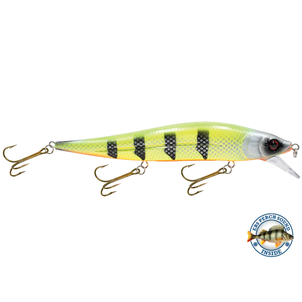 JerkMaster 10’’ Deep-Diving Jerkbait – EBS Sound Technology | Color & Sound: Blue Shiner / Perch Chaos / Cisco Fire Ice