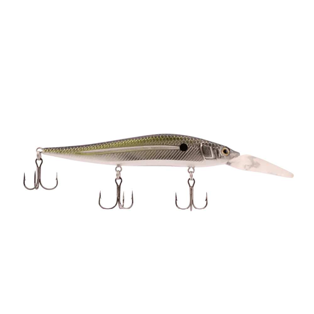 Jerkmaster 121 Deep Plus Slow-Sinking Jerkbait – EBS Sound Technology | color: Nashville Shad Gilly Smooth Cali Gold