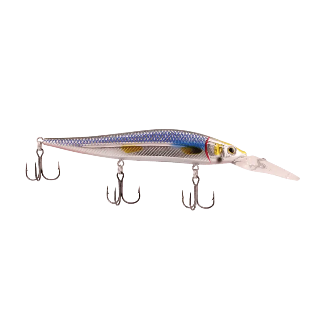 Jerkmaster 121 Deep Plus Slow-Sinking Jerkbait – EBS Sound Technology | color: Nashville Shad Gilly Smooth Cali Gold