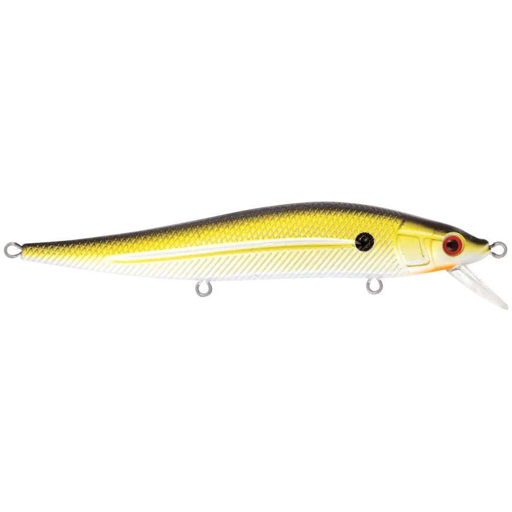 JerkMaster 121 Slow-Sinking Jerkbait for Bass – EBS MultiTouch | Designed by Hank Cherry | Color: Pro Green Beauty Shad