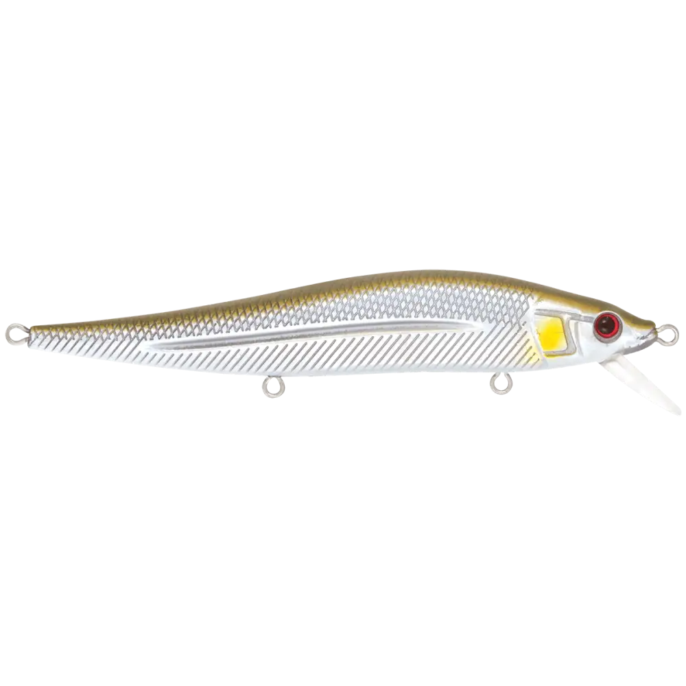JerkMaster 121 Slow-Sinking Jerkbait for Bass – EBS MultiTouch | Designed by Hank Cherry | Color: Pro Green Beauty Shad