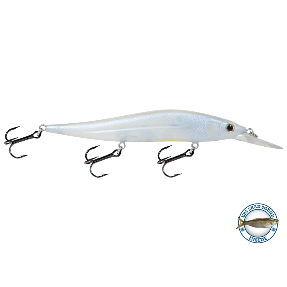 JerkMaster 121D “Cherry Picker” Deep-Diving Jerkbait – EBS Sound Technology | Color: Chrome XXX Shad Beauty Bluetreuse