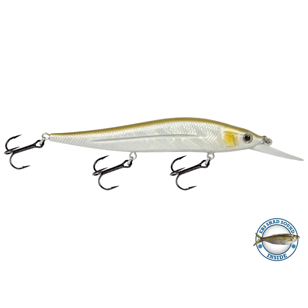JerkMaster 121D “Cherry Picker” Deep-Diving Jerkbait – EBS Sound Technology | Color: Chrome XXX Shad Beauty Bluetreuse
