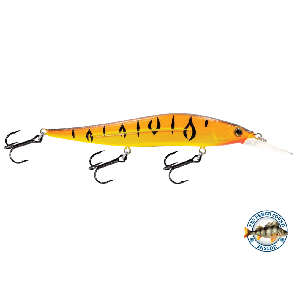 JerkMaster 121D “Cherry Picker” Deep-Diving Jerkbait – EBS Sound Technology | Color: Chrome XXX Shad Beauty Bluetreuse
