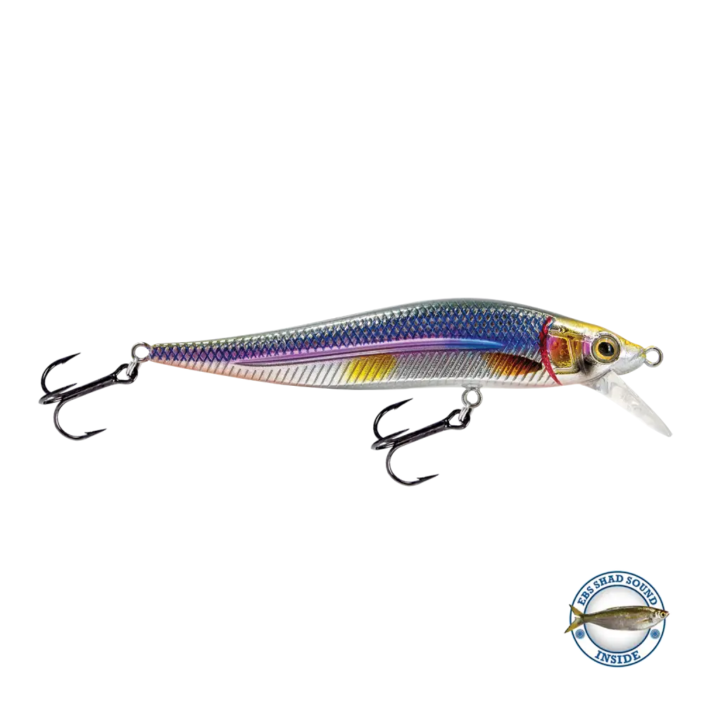 JerkMaster Jr. FW Slow-Sink Jerkbait – EBS Sound Technology | Color: Chartreuse Shad Blue Pearl Pro Money Clown Beauty