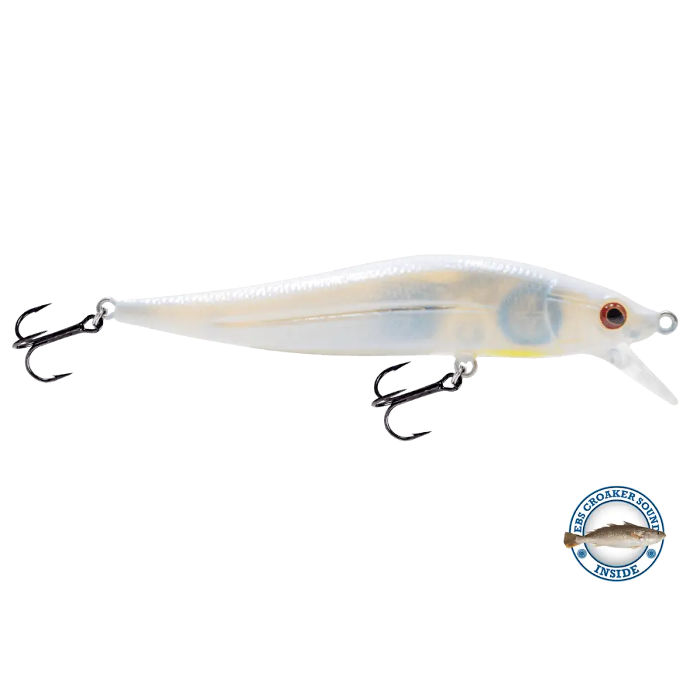 JerkMaster Jr. FW Slow-Sink Jerkbait – EBS Sound Technology | Color: Chartreuse Shad Blue Pearl Pro Money Clown Beauty