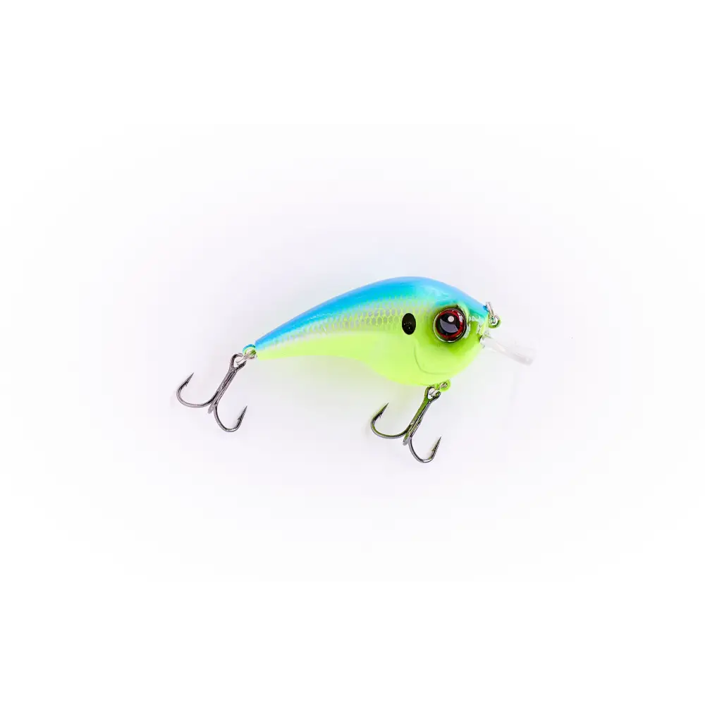 Kingfisher Custom Lures KCL Freak 1.5 Squarebill Crankbait, BKK Trebles 6 Colors | Color: Chartreuse Blue Indiglo Bone