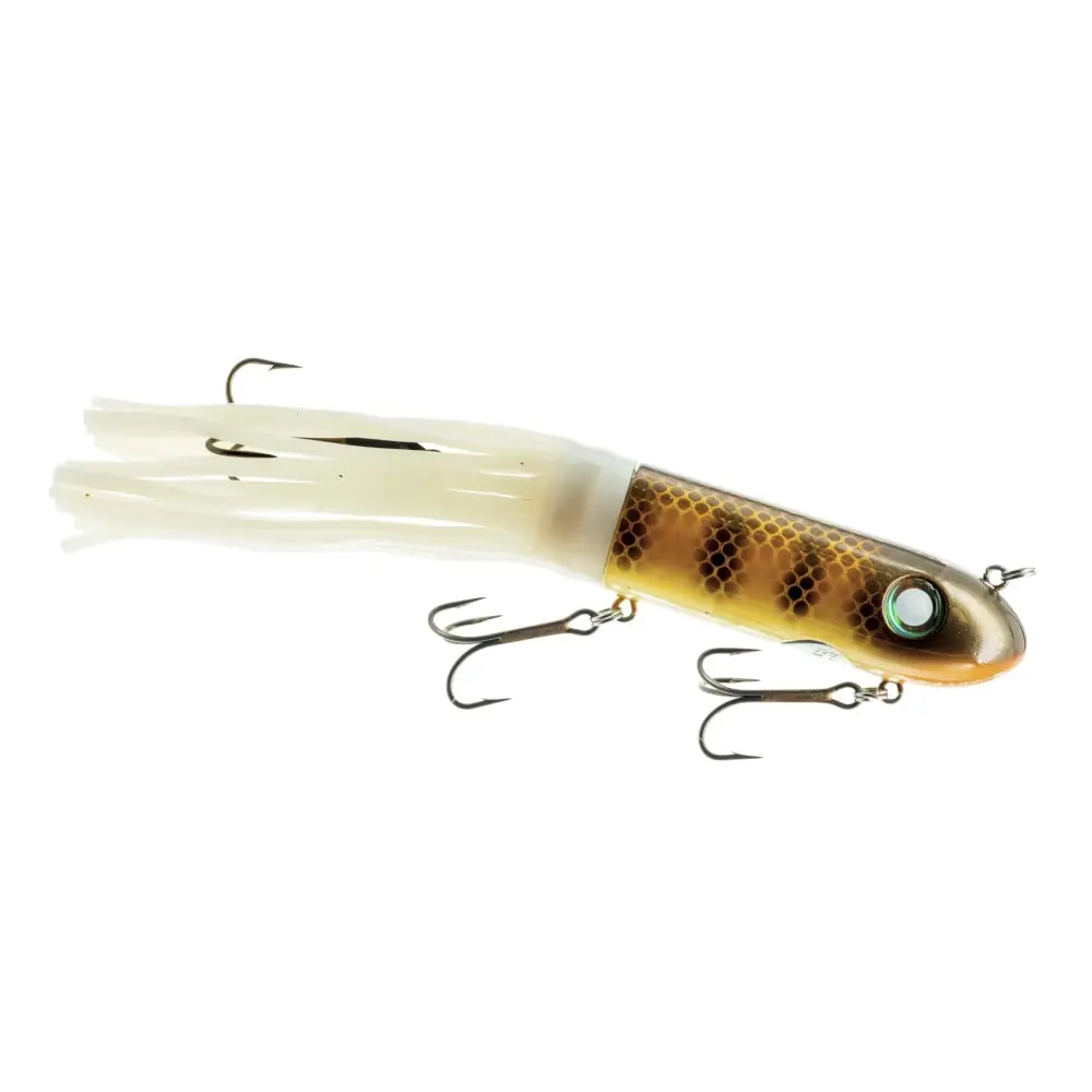 Kraken 10’’ Hybrid Jerkbait for Musky & Pike – EBS Sound Technology | Color: Walleye Gold Great White Midnight Punkin