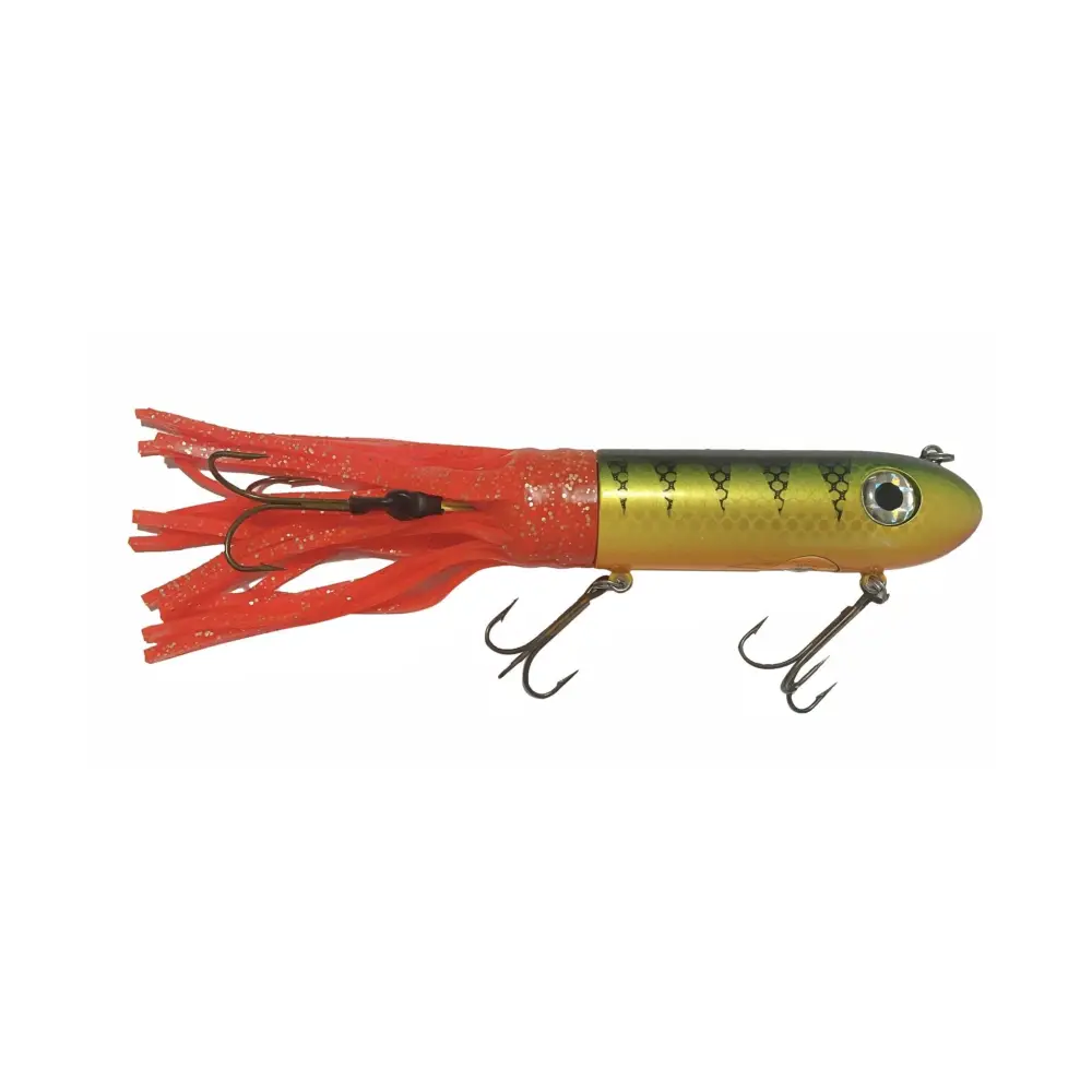 Kraken 10’’ Hybrid Jerkbait for Musky & Pike – EBS Sound Technology | Color: Walleye Gold Great White Midnight Punkin