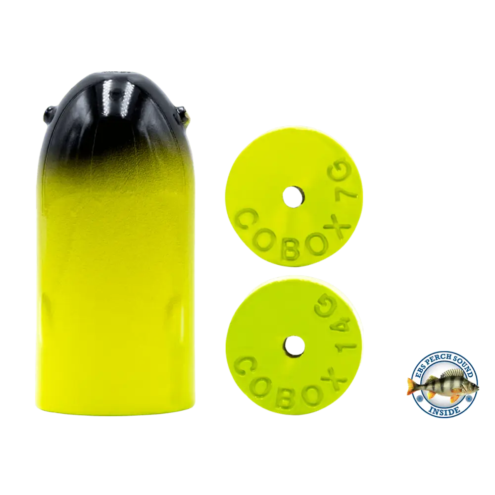 Livingston Bullet Predator Inline EBS Sound Caller – Add to Any Rig | Color & Sound: Chartreuse Black / Perch Blue