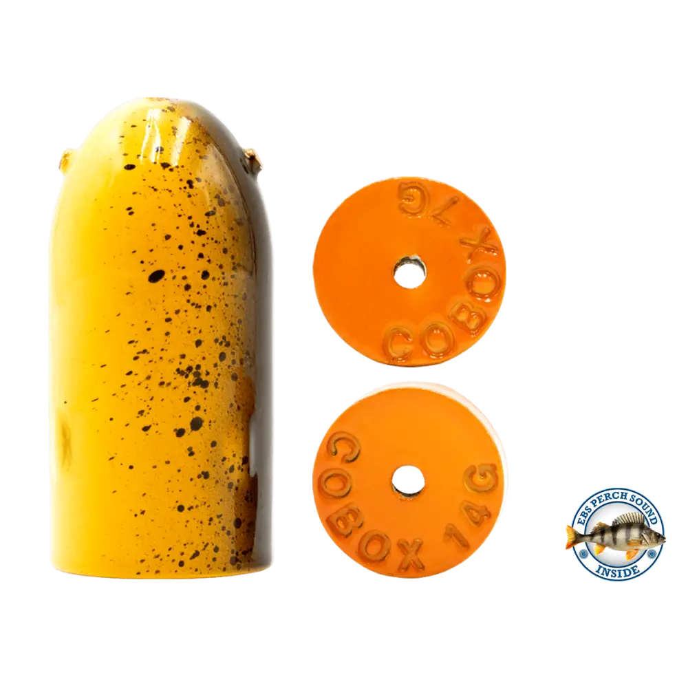 Livingston Bullet Predator Inline EBS Sound Caller – Add to Any Rig | Color & Sound: Chartreuse Black / Perch Blue
