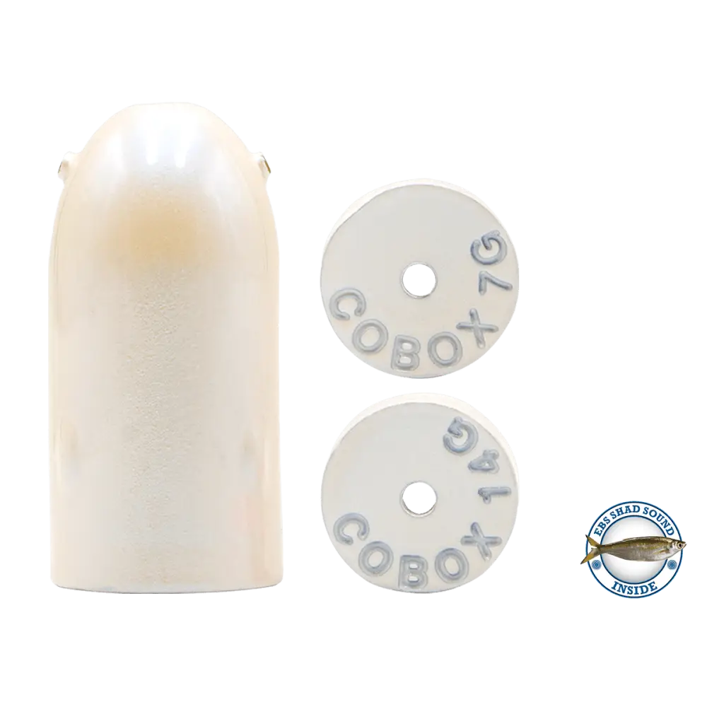 Livingston Bullet Tournament Inline EBS Sound Caller – Add to Any Bait or Rig | Color: Chartreuse Sunrise Shad Blue
